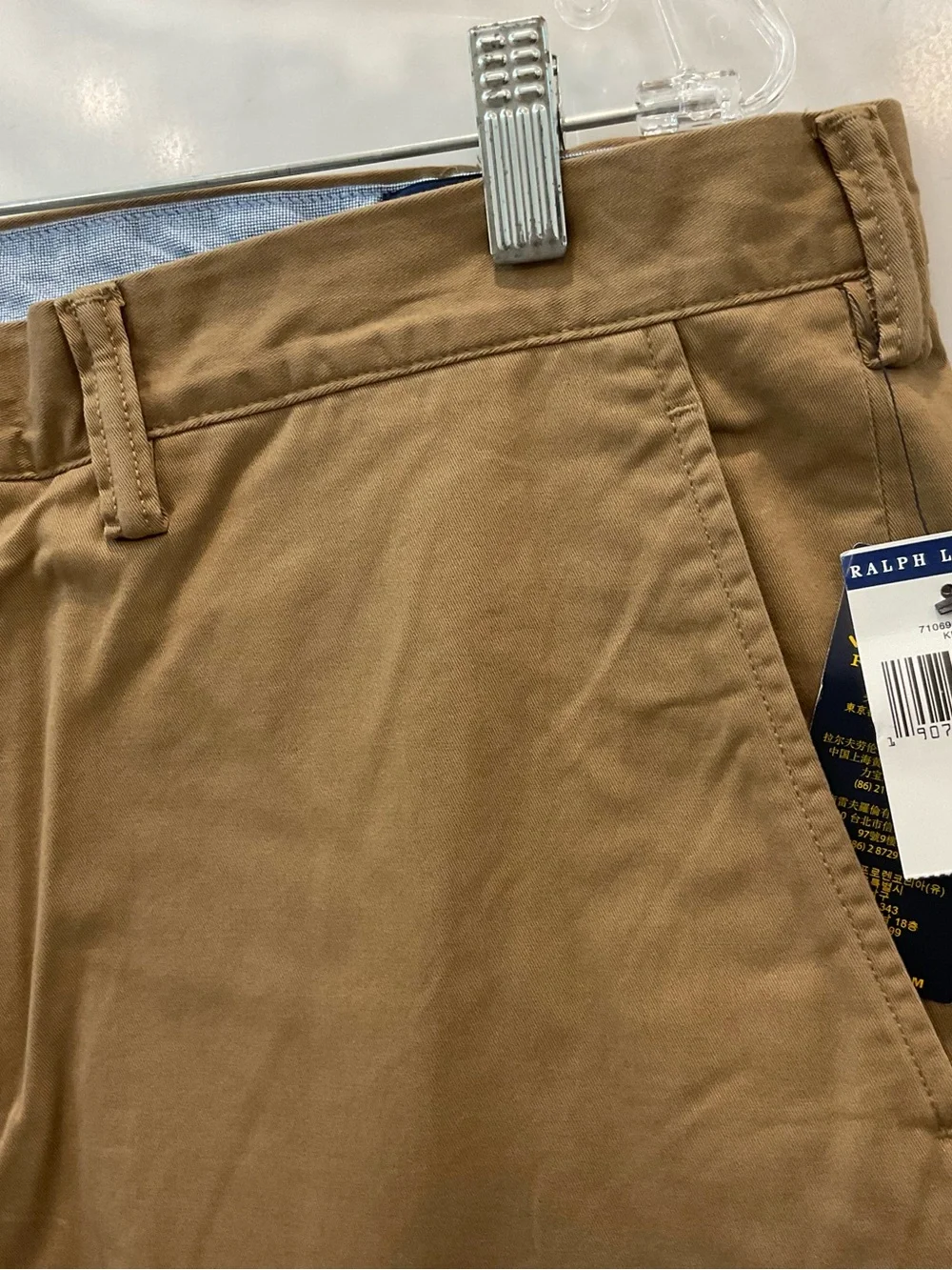 POLO Ralph Lauren KHAKI TAN Stretch Straight Fit Chino Pants size 38-30 T74